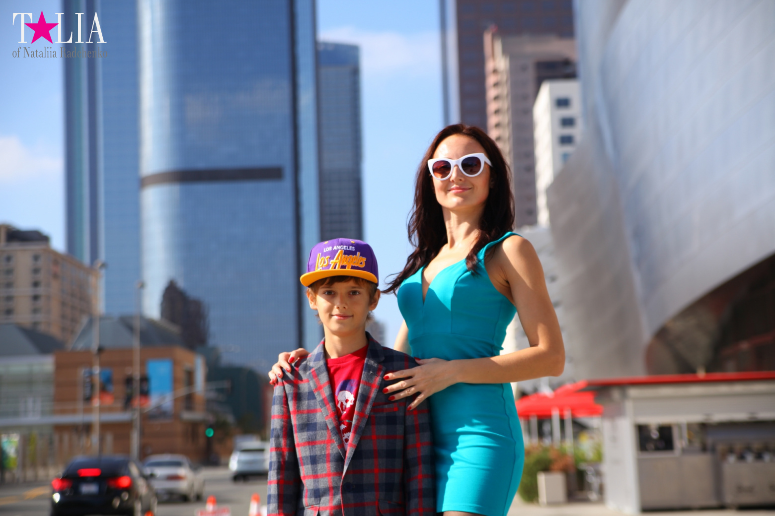 Даунтаун Лос Анджелеса + Знак LAX (Калифорния)